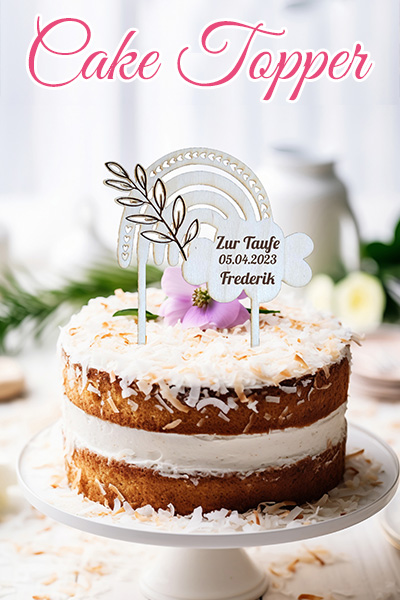 Cake Topper aus Holz oder 3D Druck