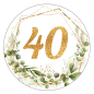 Preview: Tortenaufleger rund Geburtstag 40