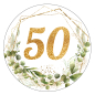 Preview: Tortenaufleger rund Geburtstag 50