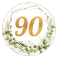 Preview: Tortenaufleger rund Geburtstag 90