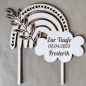 Preview: TOPPER MIT GRAVUR REGENBOGEN Taufe