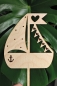 Preview: Holzaufatz BOOT PERSONALISIERT