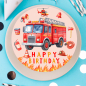 Preview: Tortenaufleger Feuerwehr & Equipment für Geburtstag