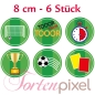 Mobile Preview: Fototorte  Muffinaufleger Tortenbild Fussball-Symbole Esspapier