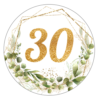 Preview: Tortenaufleger rund Geburtstag 30