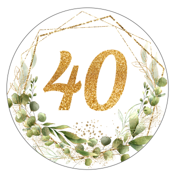 Tortenaufleger rund Geburtstag 40