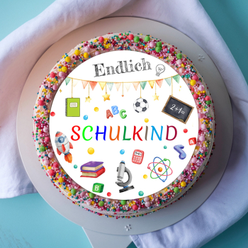 Tortenaufleger 20cm Einschulung