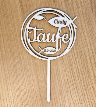 Individuell Kuchen Topper Taufe