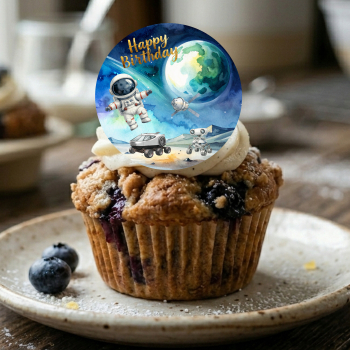 Preview: Muffinaufleger Weltraum mit Astronaut & Planeten