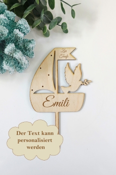 Holzaufatz Rund personalisiert