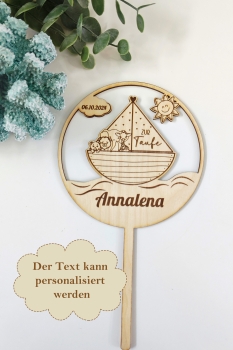 Holzaufatz Arche Noah Rund