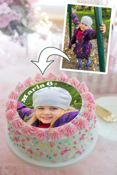 Tortenaufleger Tortenbild rund aus Fondant
