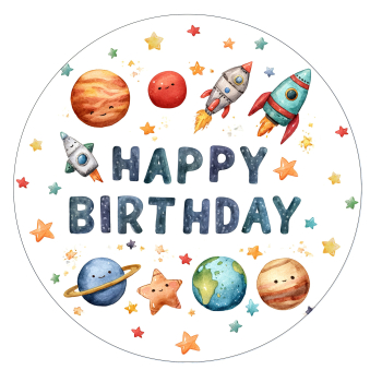 Torten Aufleger Muffin Topper für Junge Geburtstag PLANETEN