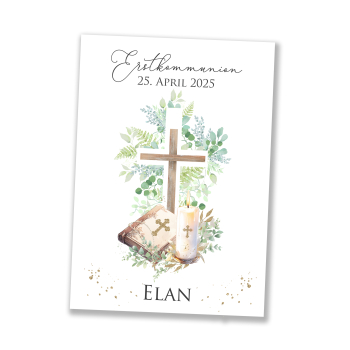 Tortenbild Tortenaufleger ECKIG Kommunion|Konfirmation