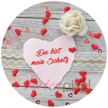 Bedruckte Oblaten Du bist mein Schatz