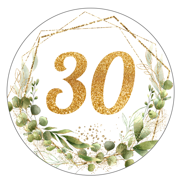 Tortenaufleger rund Geburtstag 30