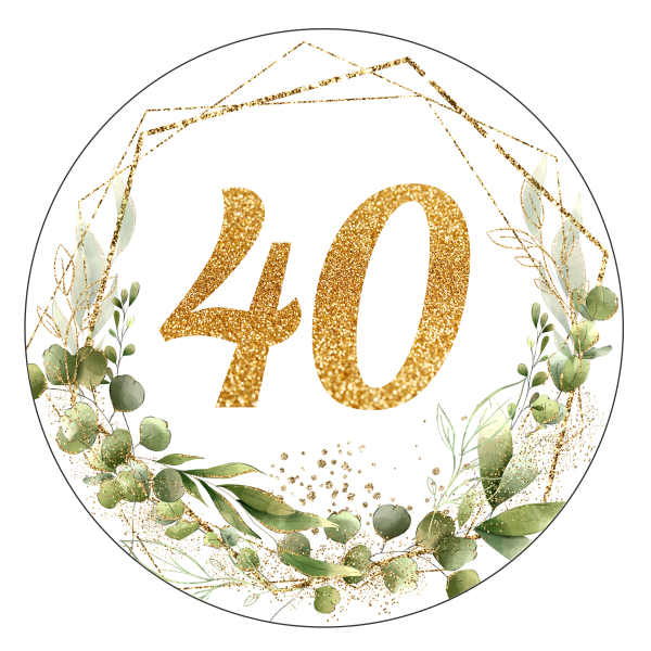Tortenaufleger rund Geburtstag 40