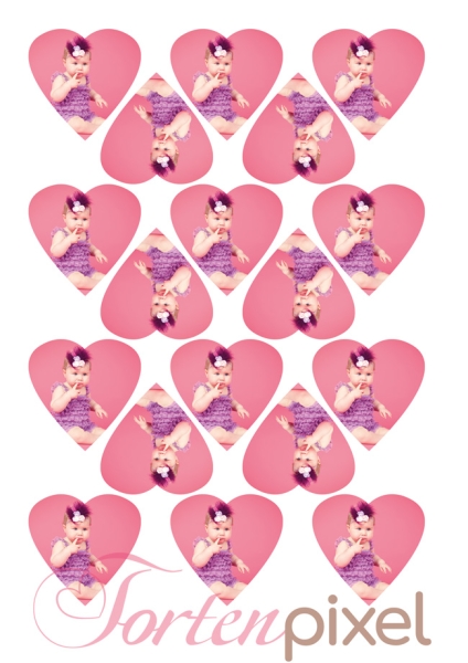 Muffinaufleger HERZ Topper für Muffins