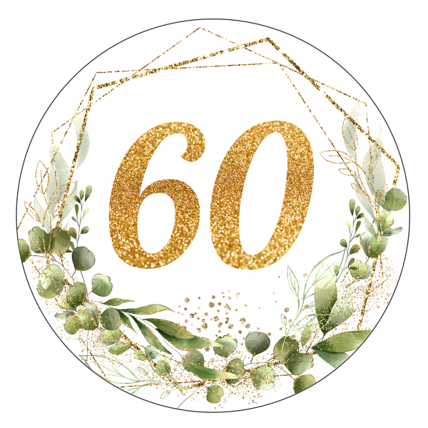 Tortenaufleger rund Geburtstag 60