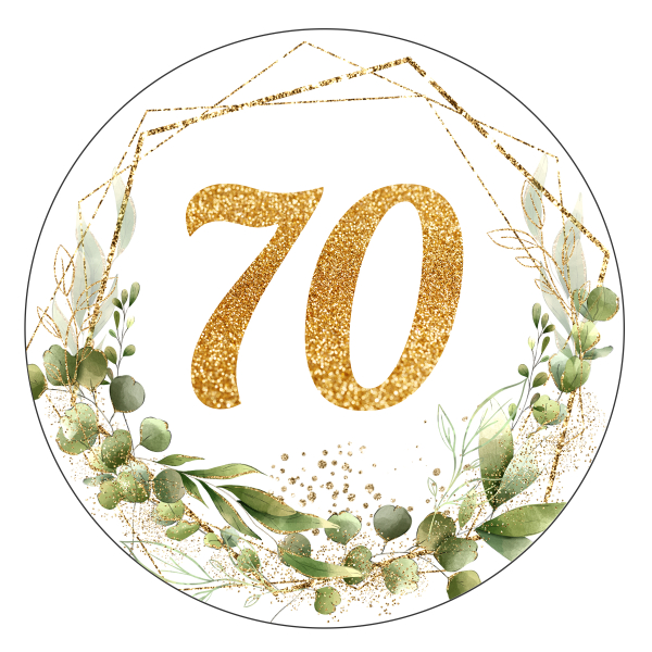 Tortenaufleger rund Geburtstag 70