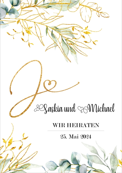 Tortenbild Tortenaufleger ❤️ Hochzeit  "JA"