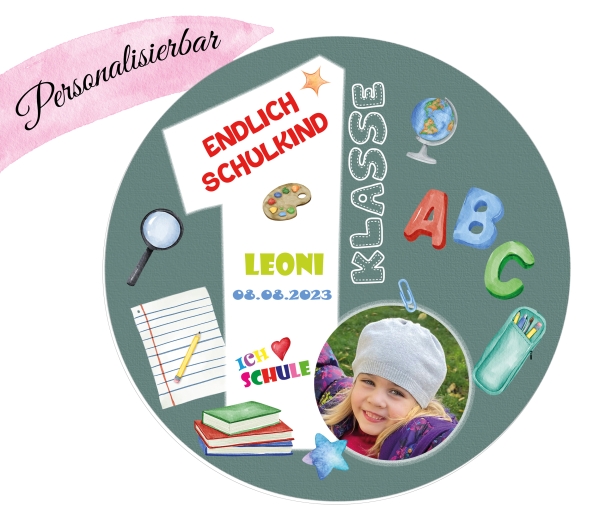 Fototorte Tortenbild Tortenaufleger Schultag Tortenaufleger Schultag 1. Klasse Einschulung