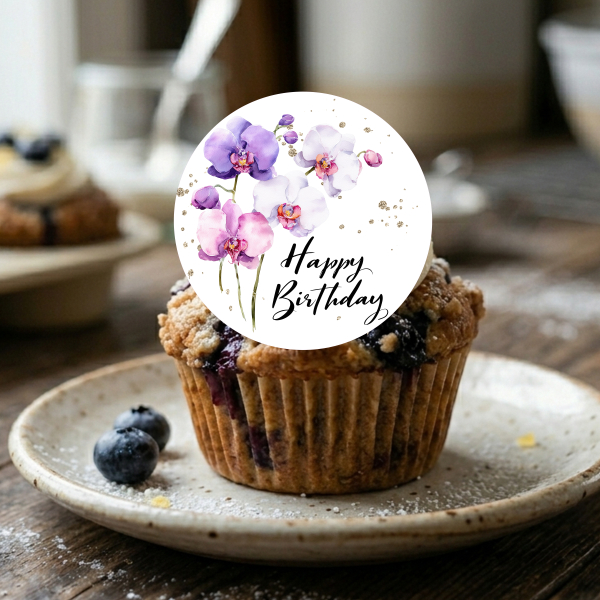 Muffinaufleger Orchidee4 cm 24 Stück