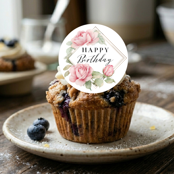 Muffinaufleger Rosen 4 cm 24 Stück