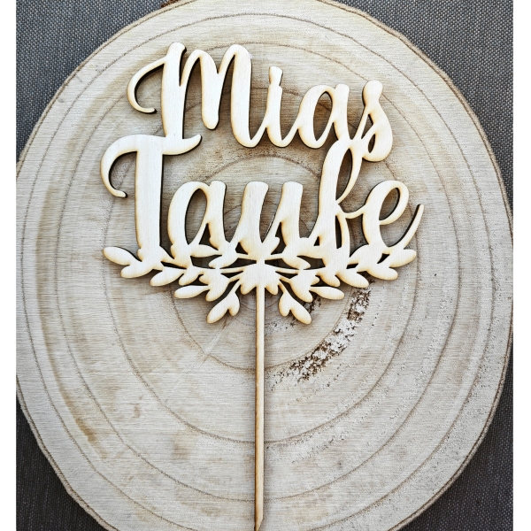 HOLZTOPPER TAUFE MIT NAME