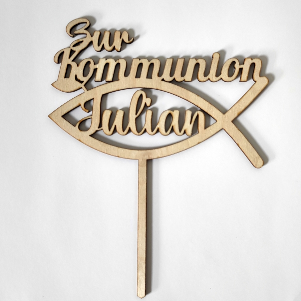 HOLZTOPPER Kommunion Konfirmation MIT NAME