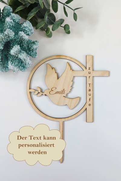 Holzaufatz Rund personalisiert