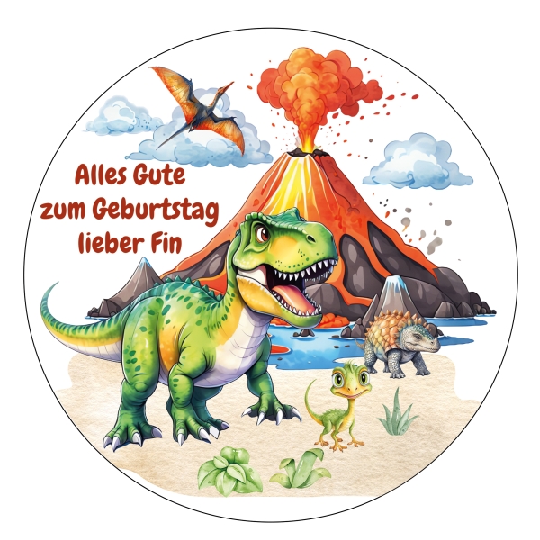 Tortenbild Tortenaufleger Dino Dinosaurier