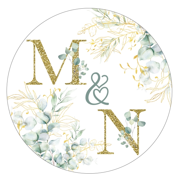 Hochzeit Aufleger essbares Bild für Muffins