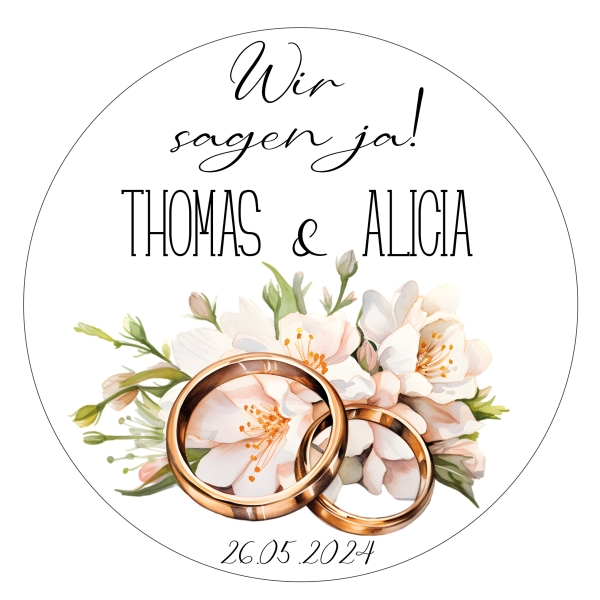 Hochzeit Aufleger Bild TortenRinge