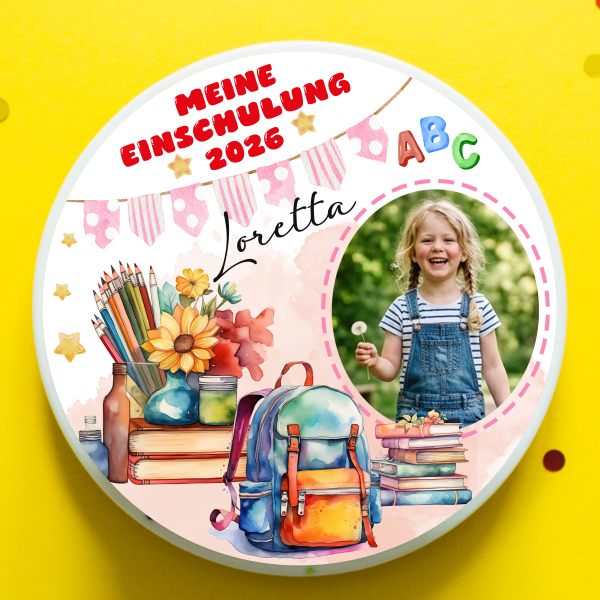 Tortendeko Einschulung Mädchen Wimpelkette