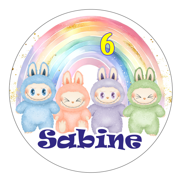 Niedlicher Labubu Character als Torten-Deko für Geburtstagstorten