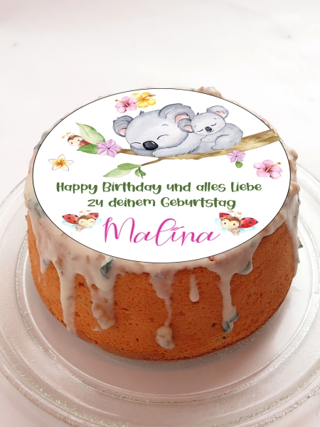 Tortenbild Koalas Muffin Topper