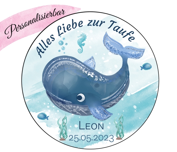 TAUFE WAL Bild Torten Aufleger Muffin Topper Zur Taufe ELEFANT personalisiert Muffin Aufleger