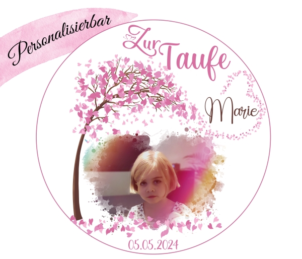 TAUFE Torten Aufleger Muffin Topper Zur Taufe ELEFANT personalisiert Muffin Aufleger