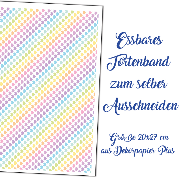 Bunté Herzen zum Selbsausschneiden