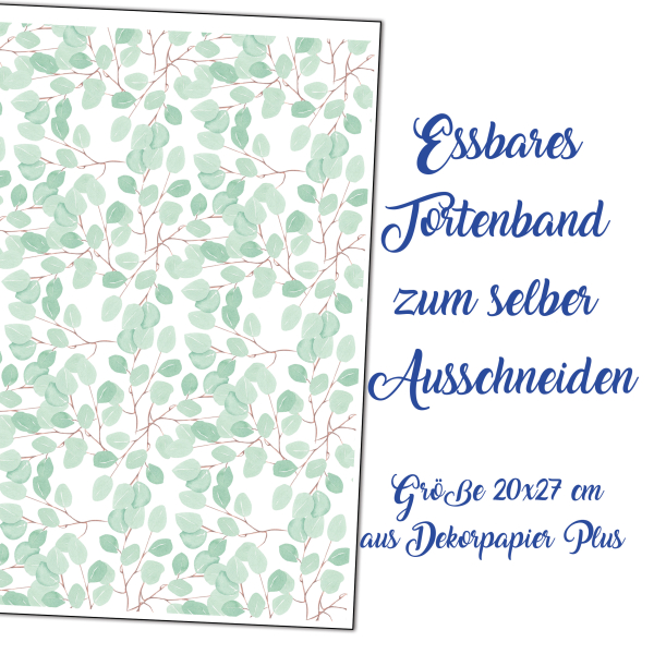 Essbares Eukalyptus-Dekorblatt