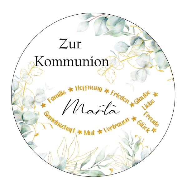 Tortenaufleger Muffinaufleger KOMMUNION Konfirmation personlasiert