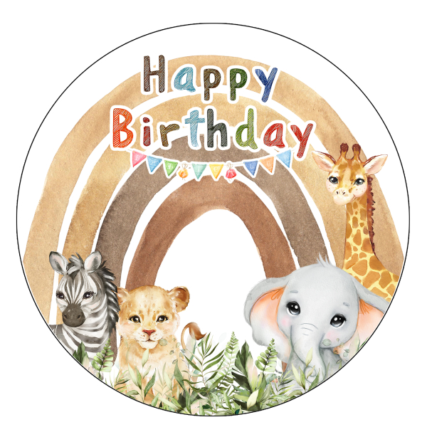 Tortenaufleger 20 cm aus Dekorpapier Plus SAFARI