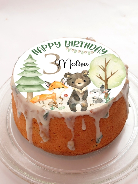 Geburstag Tortenaufleger&Muffinaufleger WALDTIERE individuell