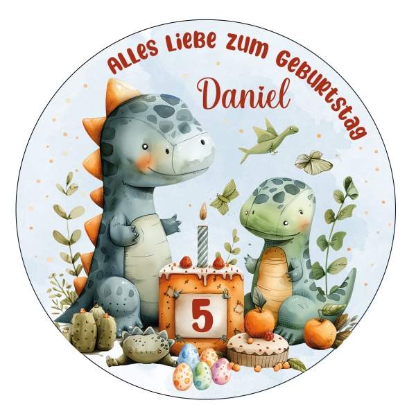Tortenbild Tortenaufleger Dino Dinosaurier