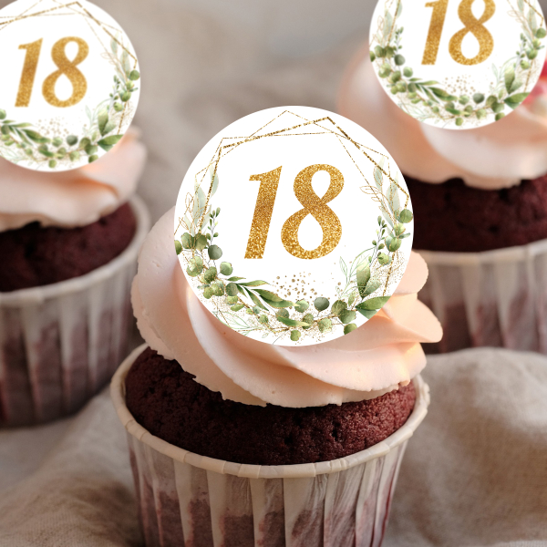 Muffinaufleger rund Geburtstag 18
