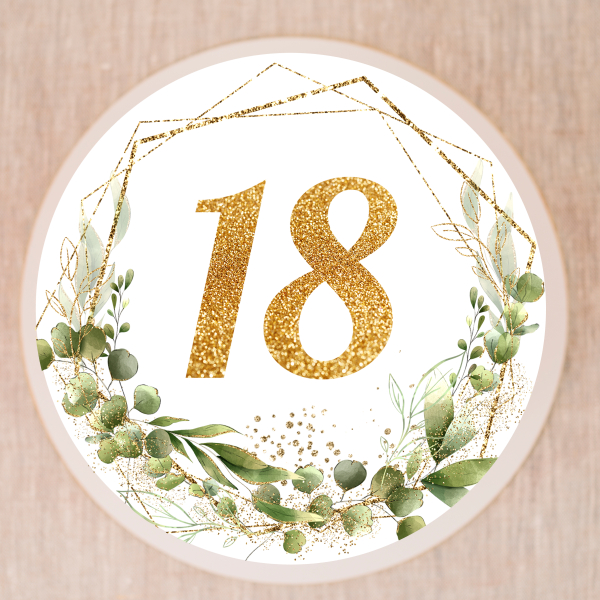 Tortenaufleger rund Geburtstag 18
